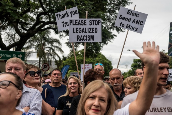 First Group of white South Africans leave the country as USA refugees.